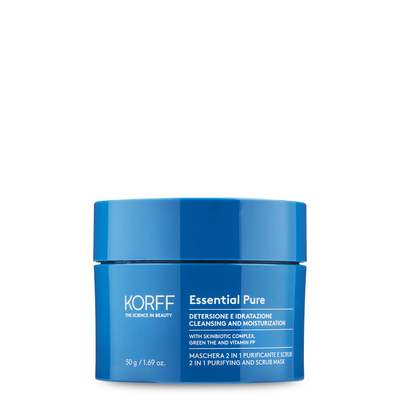 Korff Essential maschera 2 in 1 purificante e scrub