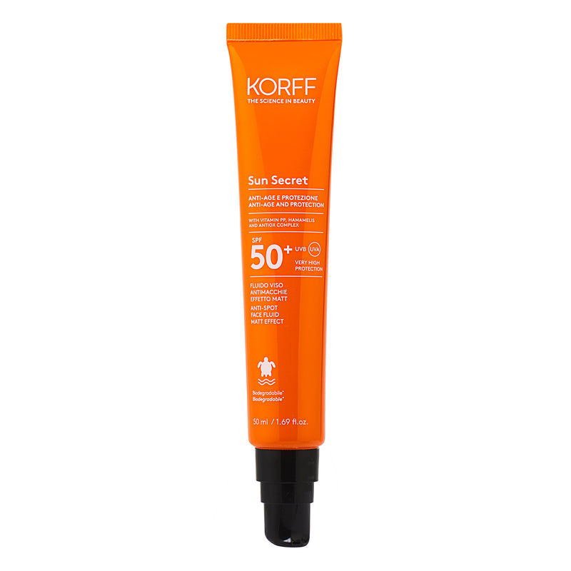 Korff Sun secret fluido viso antimacchie effetto matt spf50+ Soddisfazione Garantita