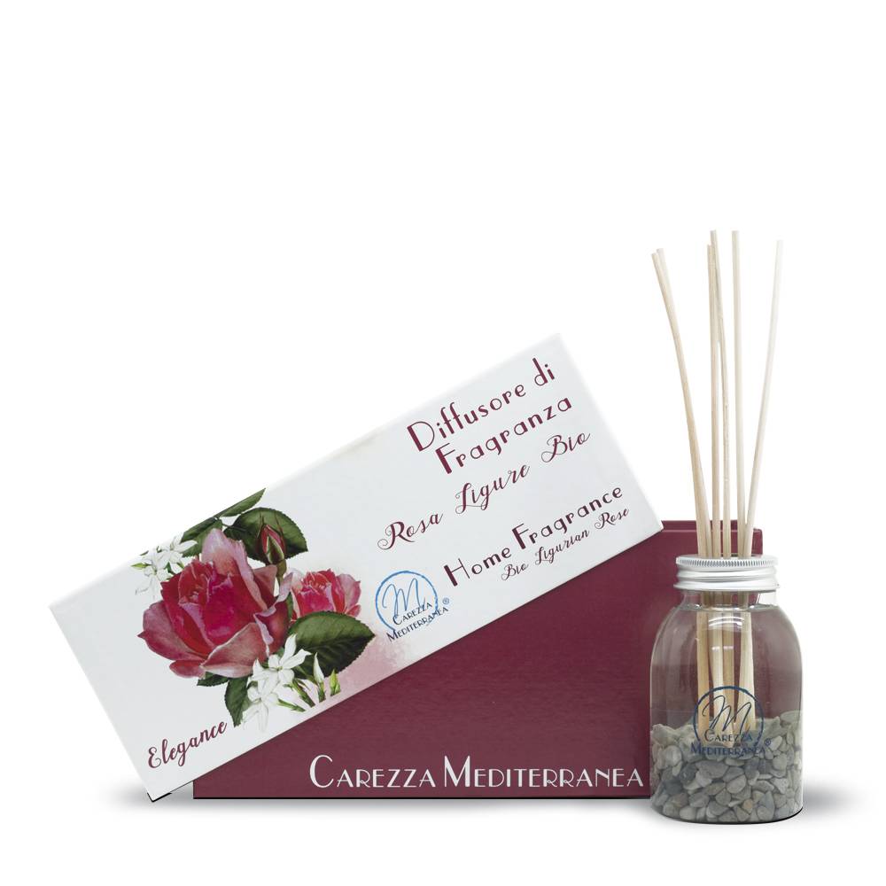 Pilogen Carezza Diffusore di Fragranza alla Rosa Ligure 180ml - Carezza Mediterranea Soddisfazione Garantita