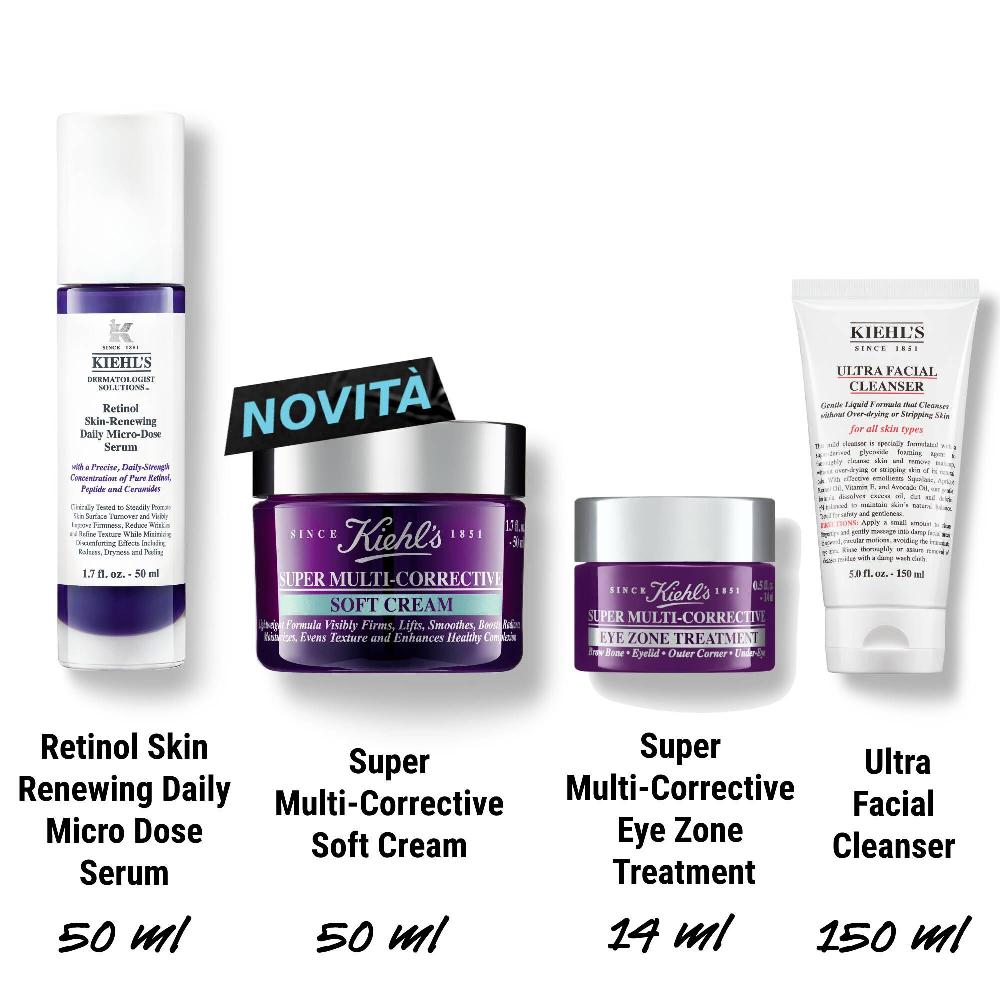 Kiehls Set Skincare Routine Anti Età con 4 prodotti Kiehl's In Saldo