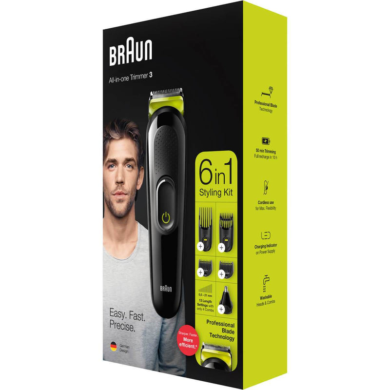 Braun 6-in-1 MGK3221 Regolabarba e Tagliacapelli Uomo per Viso Orecchie e Naso Novità