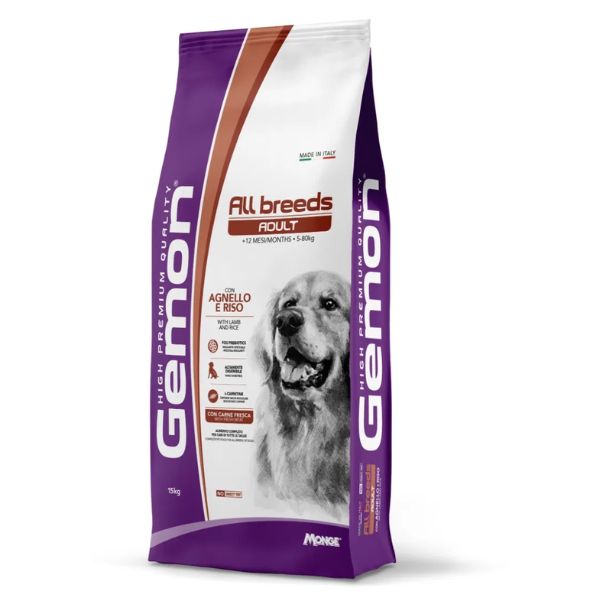 Bauzaar Monge Gemon All Breeds Adult con Agnello e Riso