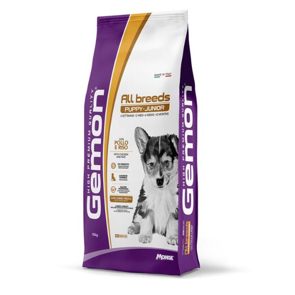 Bauzaar Monge Gemon Puppy & Junior All Breeds con Pollo e Riso Vendita Economica