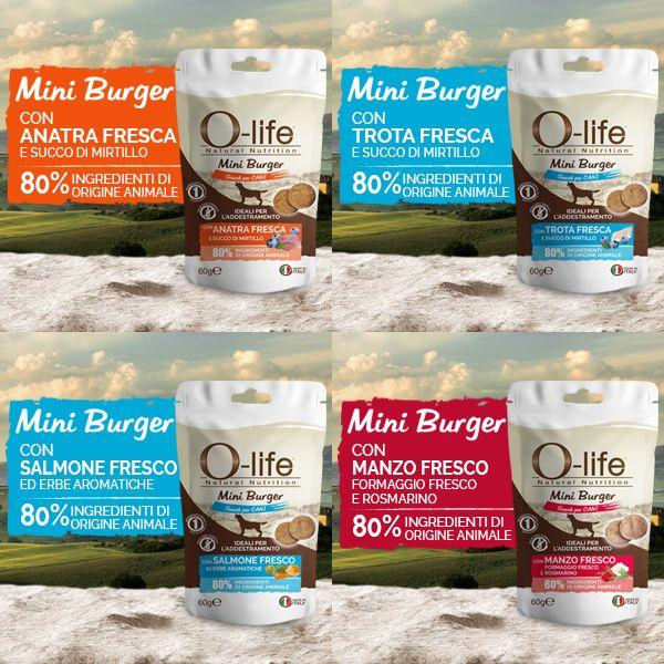 Bauzaar O-life Adult Mini Burger Grain Free Snack per cani 60 gr Moda
