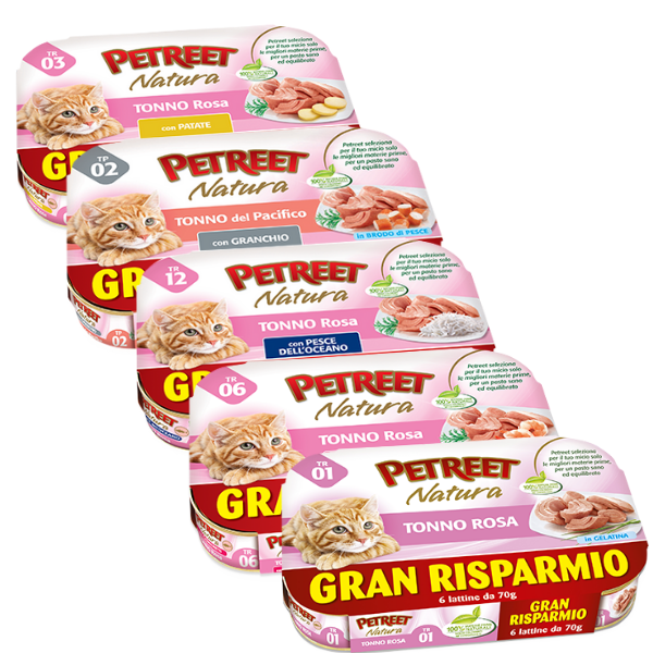 Bauzaar Petreet Natura Cat Maxi Scorta 6x70 gr