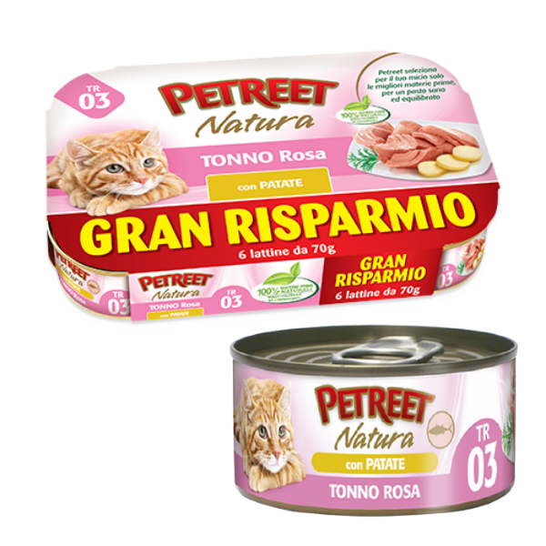 Bauzaar Petreet Natura Cat Maxi Scorta 6x70 gr Sconto