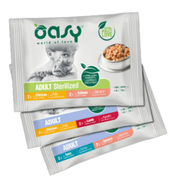 Bauzaar Oasy Multipack Adult Bocconcini in salsa 4 x 85 gr