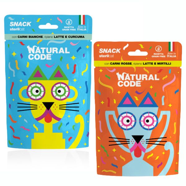 Bauzaar Natural Code Snack Cat Sterilized Grain Free 60 gr (scadenza: 31/01/2025)