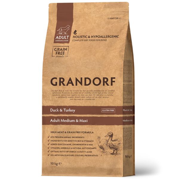 Bauzaar Grandorf Dog Adult Medium/Maxi Grain Free Anatra e Tacchino