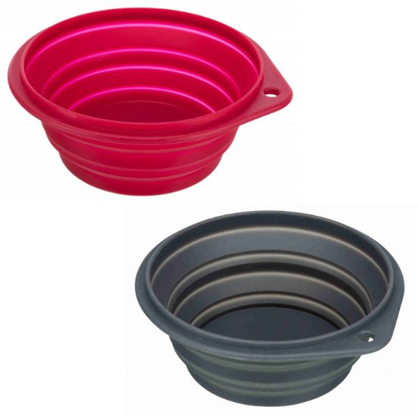 Bauzaar Ciotola da viaggio pieghevole in silicone Trixie
