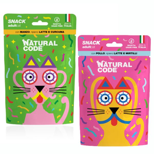 Bauzaar Natural Code Snack Cat Adult Grain Free 60 gr (scadenza: 31/01/2025)