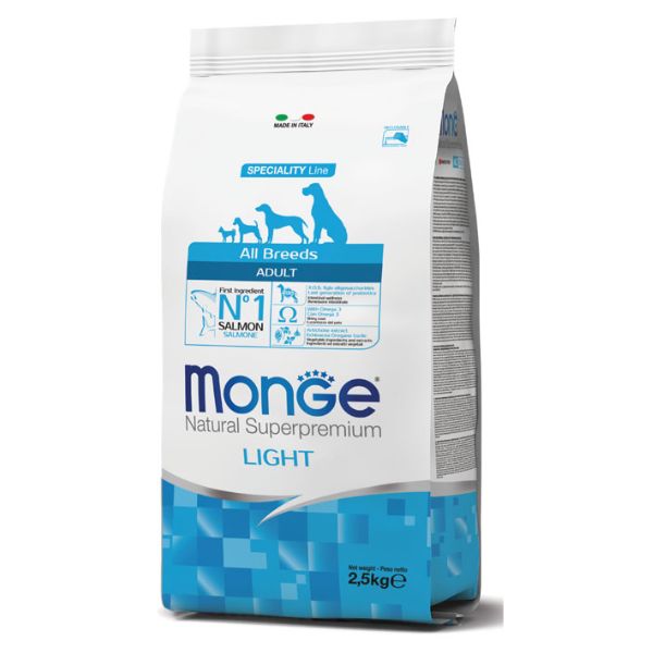 Bauzaar Monge Natural Superpremium All Breeds Adult Monoperotein Light Salmone con Riso