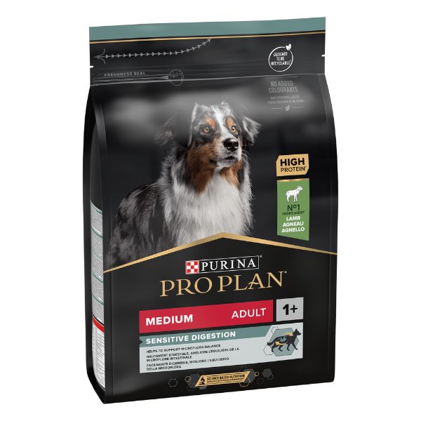 Bauzaar Purina Pro Plan Sensitive Digestion Medium Adult Crocchette Cane Agnello
