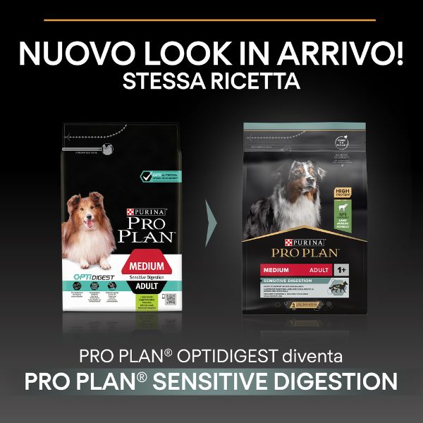 Bauzaar Purina Pro Plan Sensitive Digestion Medium Adult Crocchette Cane Agnello Qualità