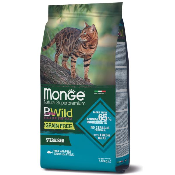 Bauzaar Monge Bwild Cat Adult Sterilised Grain Free Tonno