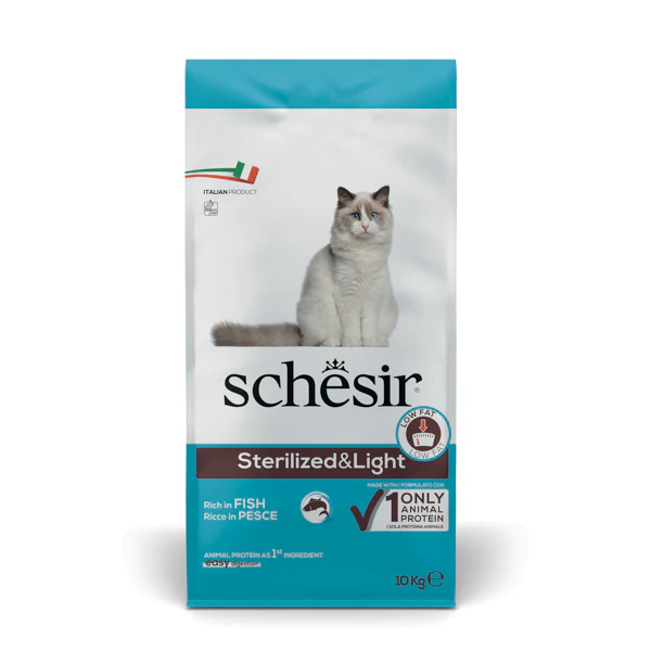 Bauzaar Schesir Cat Dry Sterilised & Light Pesce