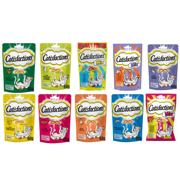 Bauzaar Catisfactions snack per gatti 60 gr Esporta salva