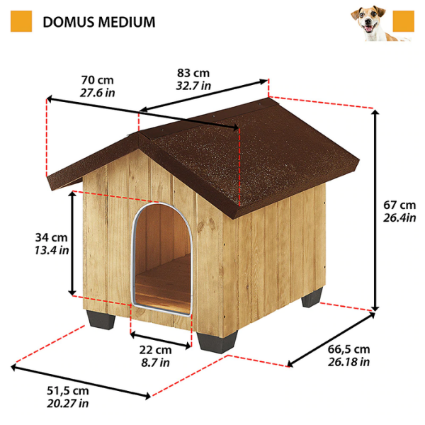 Bauzaar Cuccia per cani da esterno in legno Domus Ferplast Lightning offer