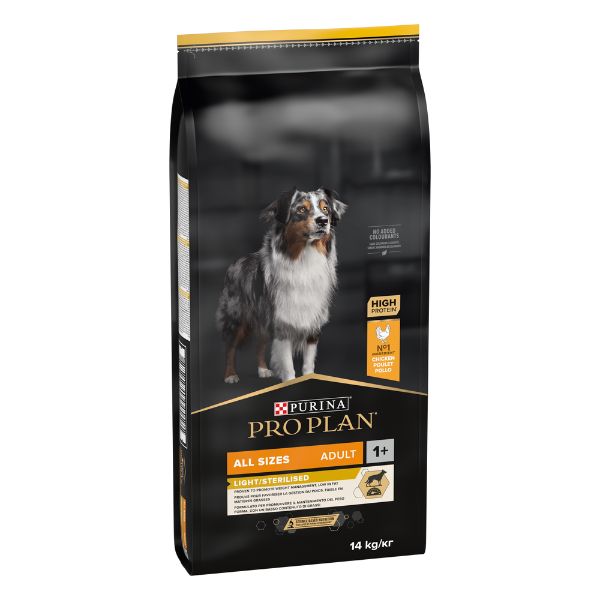 Bauzaar Purina Pro Plan Light Sterilised All Size Adult Crocchette Cane Pollo