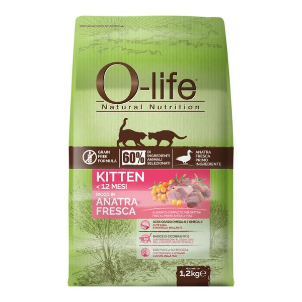 Bauzaar O-life Kitten Grain Free Anatra fresca
