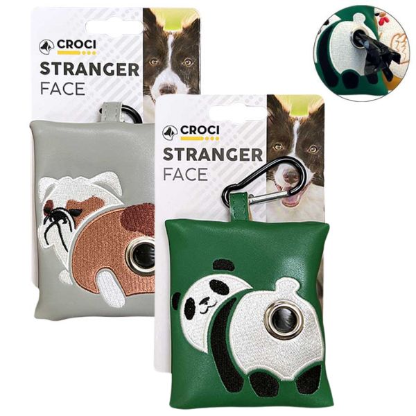 Bauzaar Porta sacchetti igienici per cani Stranger Face Croci