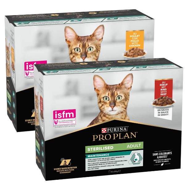 Bauzaar Purina Pro Plan Cat Adult Sterilised Maintenance Multipack 10x85g