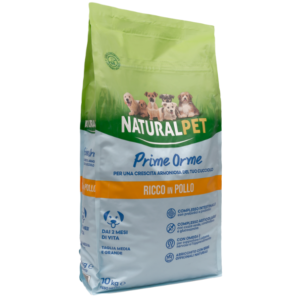 Bauzaar NaturalPet Puppy Prime Orme Medium/Large Pollo Consegna Veloce