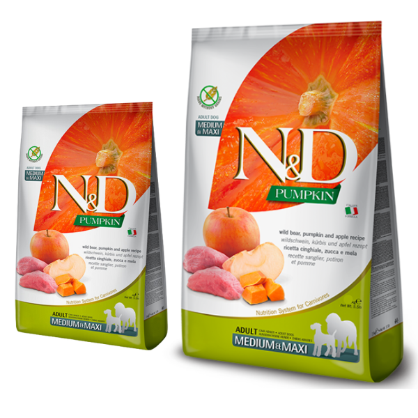 Bauzaar Farmina N&D Grain Free Pumpkin Adult Medium/Maxi Cinghiale e Mela