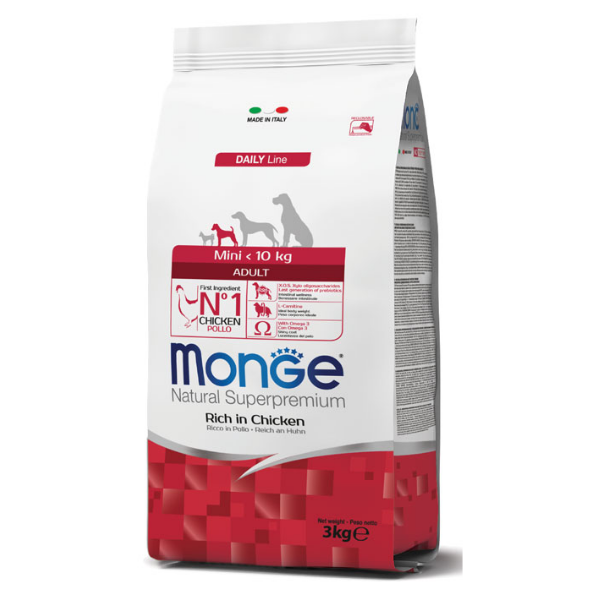 Bauzaar Monge Natural Superpremium Mini Adult Ricco di Pollo