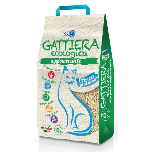 Bauzaar Lettiera ecologica vegetale fresco profumo Gattiera PetUp