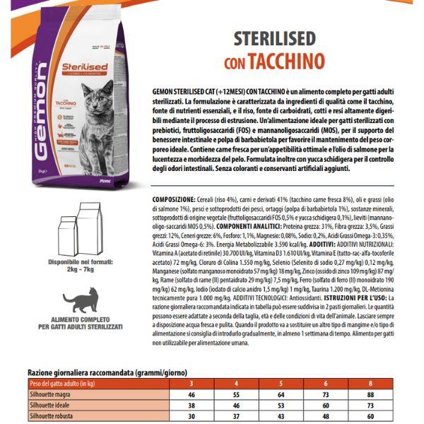 Bauzaar Monge Gemon Cat Sterilised con Tacchino Offerta migliore