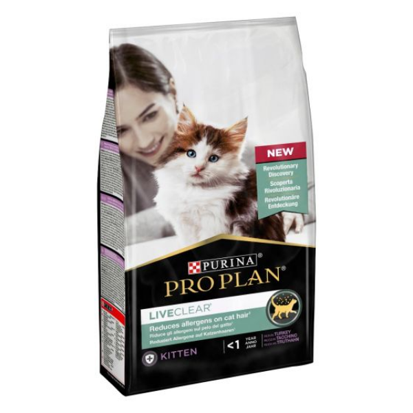 Bauzaar Purina Pro Plan LiveClear Kitten Crocchette Gatto con tacchino