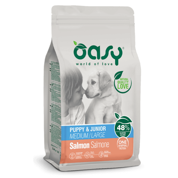 Bauzaar Oasy Monoproteico Puppy & Junior Medium/Large Salmone