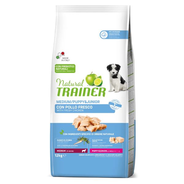Bauzaar Natural Trainer Puppy e Junior Medium con pollo Prezzo basso