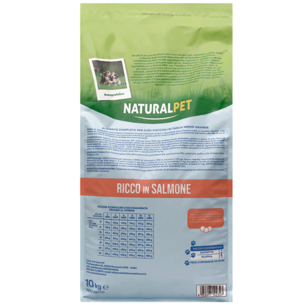 Bauzaar NaturalPet Puppy Prime Orme Medium/Large Salmone Super Saving Price