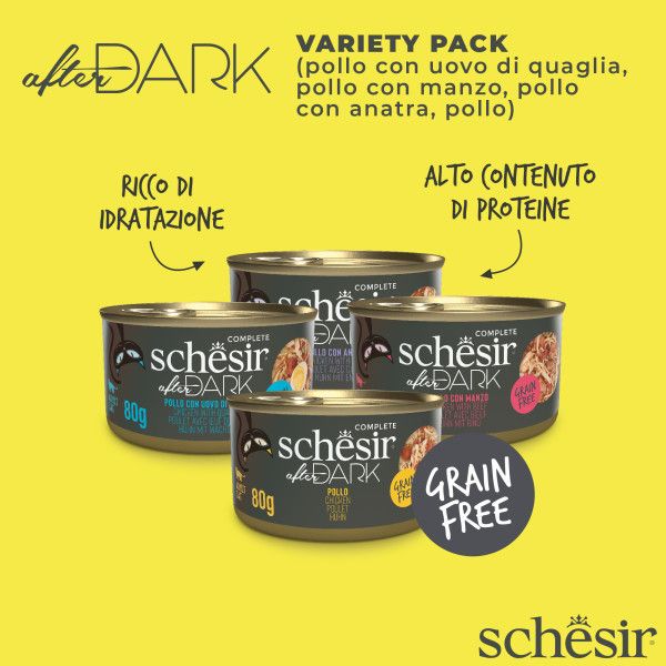 Bauzaar Schesir After Dark Cat Variety Pack Filetti in brodo 12x80 gr Offerta settimanale
