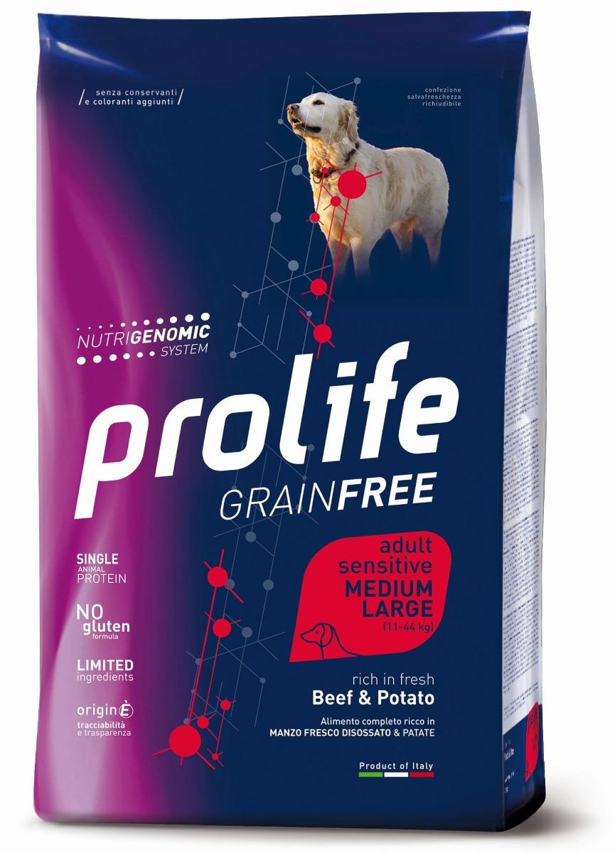 Bauzaar Prolife Grain Free Cane Adult Sensitive Medium/Large Manzo e Patate