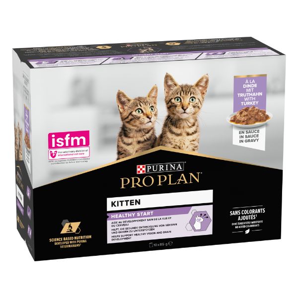 Bauzaar Purina Pro Plan Kitten Healthy Start Umido Gatti in Salsa Tacchino Multipack 10x85g