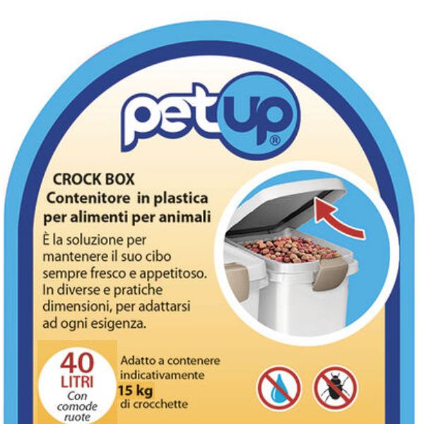 Bauzaar Porta crocchette Bidone con ruote Crock-Box PetUp Prezzo Ridotto