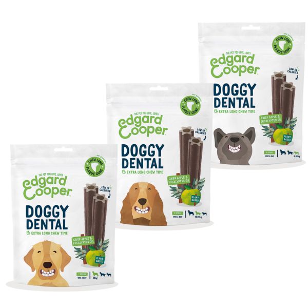 Bauzaar Edgard & Cooper Doggy Dental mela e eucalipto Grain Free
