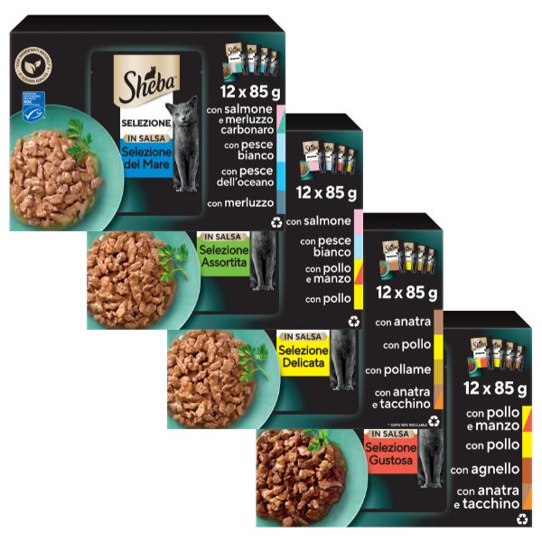 Bauzaar Sheba Selezione in salsa Multipack 12x85 gr Spedizione gratuita