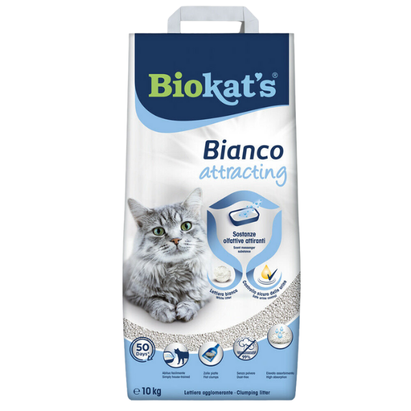 Bauzaar Biokat's Bianco Attracting Lettiera Agglomerante con Attrattivo