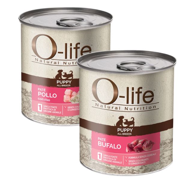 Bauzaar O-life Dog Puppy Patè Grain Free monoproteico 400 gr