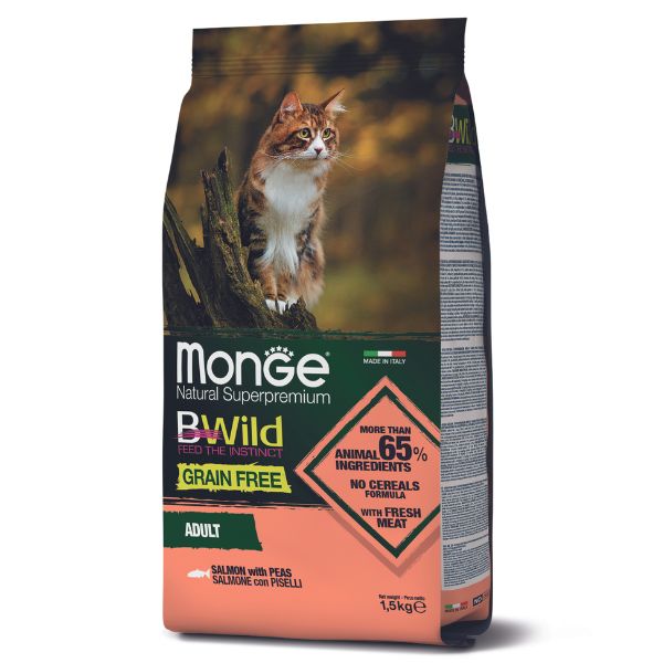 Bauzaar Monge Bwild Cat Adult Grain Free Salmone