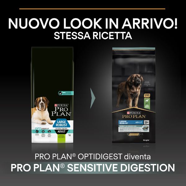 Bauzaar Purina Pro Plan Sensitive Digestion Large Robust Adult Crocchette Cane Agnello Smaltimento dello stoccaggio