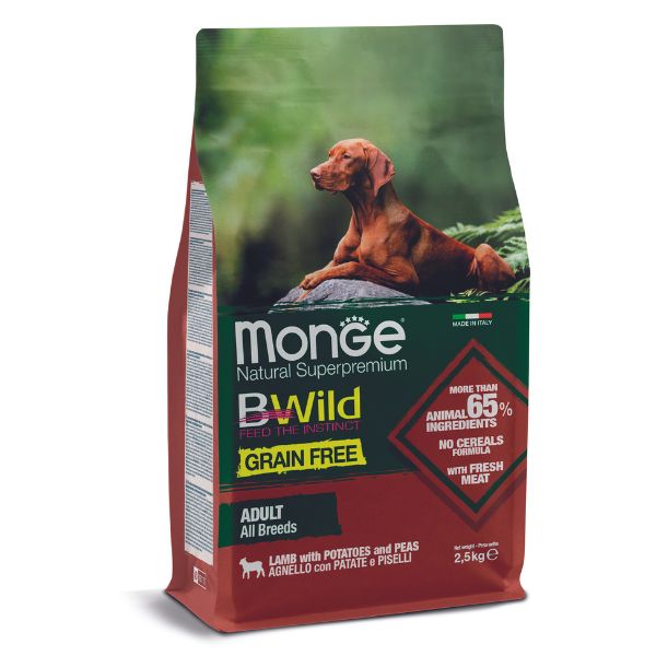 Bauzaar Monge Bwild Dog Adult Grain Free Agnello