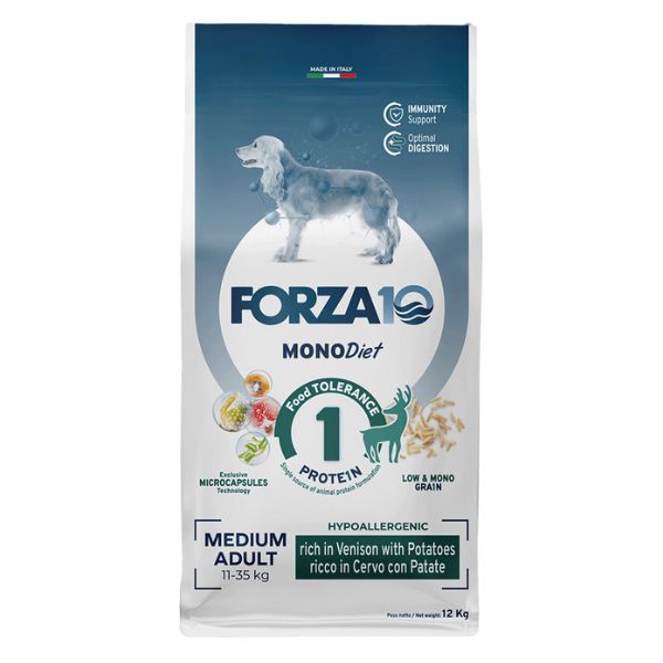 Bauzaar Forza10 MonoDiet Medium Adult Low Grain Hypoallergenic Cervo con patate