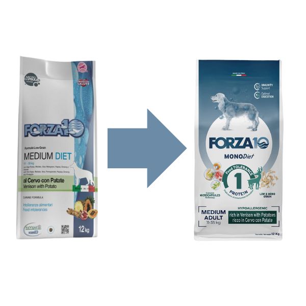 Bauzaar Forza10 MonoDiet Medium Adult Low Grain Hypoallergenic Cervo con patate Solo un giorno rimasto