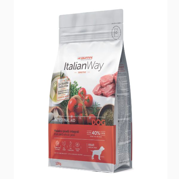 Bauzaar ItalianWay Medium/Maxi Adult Intestinal Maiale e piselli Nuovo