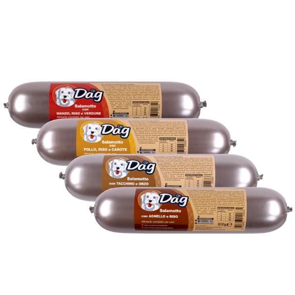 Bauzaar Dag Dog Adult All Breeds Salamotto alimento umido 800 gr